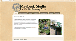 Desktop Screenshot of maybeckstudio.org